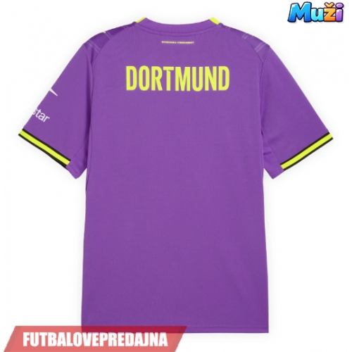 Lacne Muži Futbalové dres Borussia Dortmund 2026-27 Krátky Rukáv - Tretina